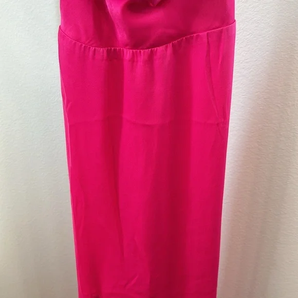 Show Me Your MuMu hot pink Winslet cowl neck slip gown size large - Picture 5 of 16